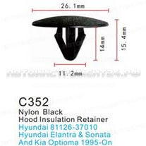 Клипса для крепления внутренней обшивки а/м Хендай/ Хонда пластиковая (100шт/уп.) Forsage клипса C0352(Hyundai)/Honda)